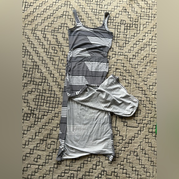 Tommy Bahama, Maxi Tank top dress black and white stripes, size large - Picture 8 of 11